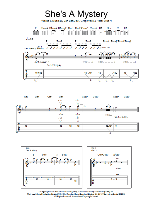 Produktgalerie: Seite 1 von 1 She's A Mystery, Bon Jovi, Gitarre