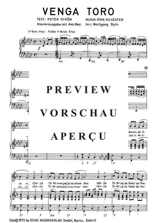 Produktgalerie: Seite 4 von 4 Venga Toro, Silvester, 	Erik, Klavier und Gesang