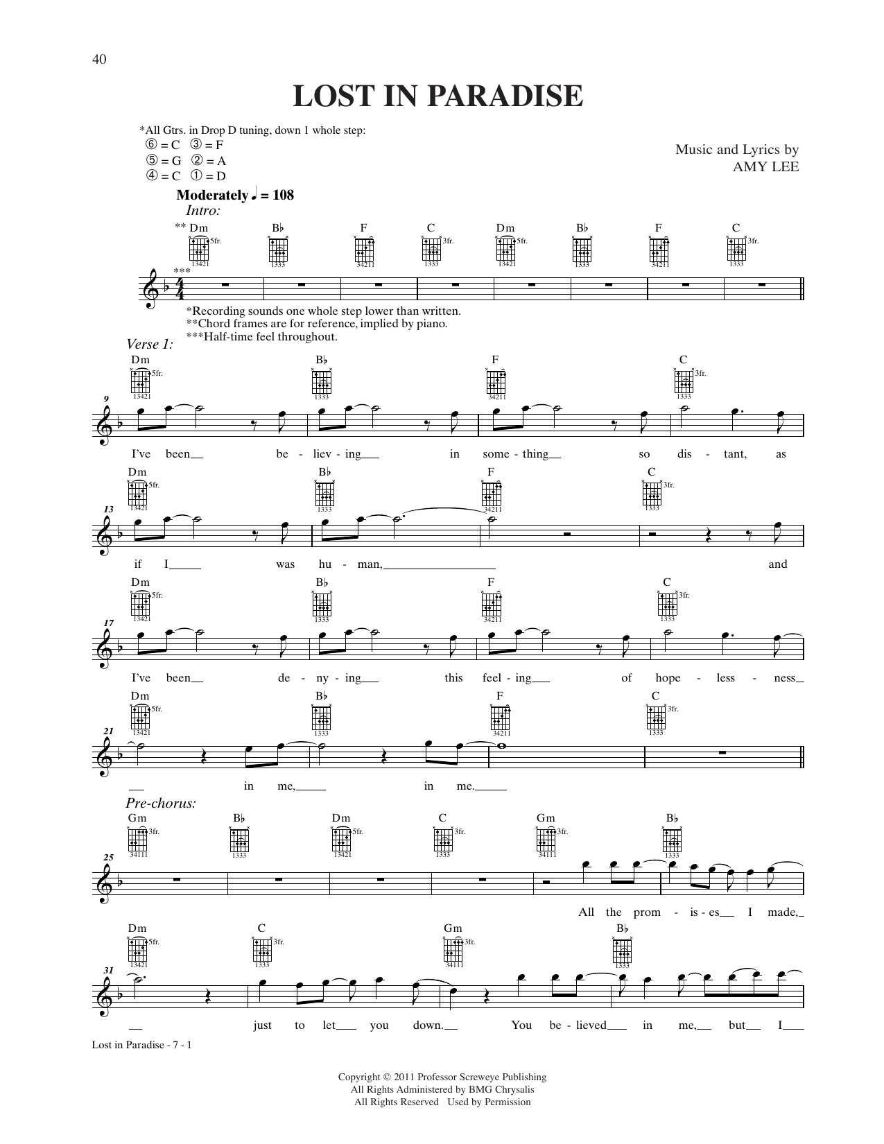 Product gallery: Page 1 of 1 Lost In Paradise, Evanescence
