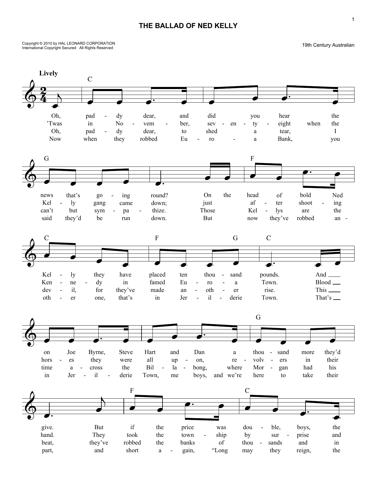 Produktgalerie: Seite 1 von 1 Ballad Of Ned Kelly, 