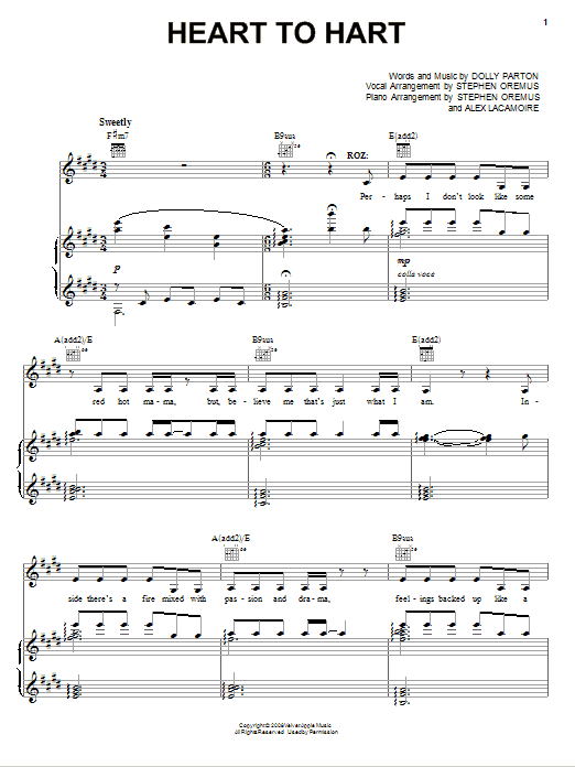Produktbild zu: Heart To Hart (from 9 to 5: The Musical)