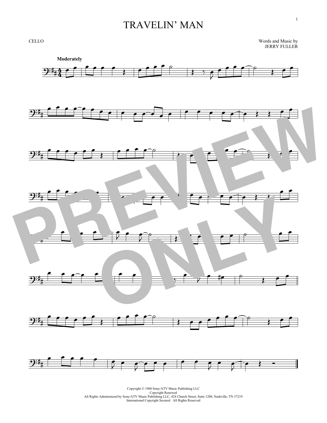 Produktgalerie: Seite 1 von 1 Travelin' Man, Ricky Nelson, Violoncello