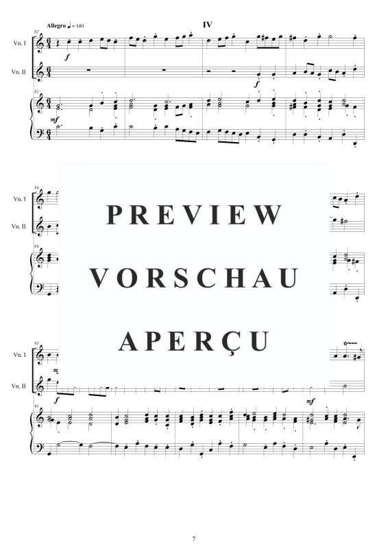 Produktgalerie: Seite 8 von 11 Trio Sonata No.5 in C-Dur Op.1, , 2 Violinen und Cembalo