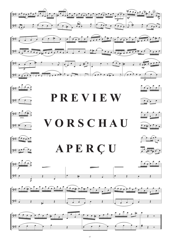 Produktgalerie: Seite 3 von 3 Arie aus der Kantate Nr.85 für zwei Celli, , 
