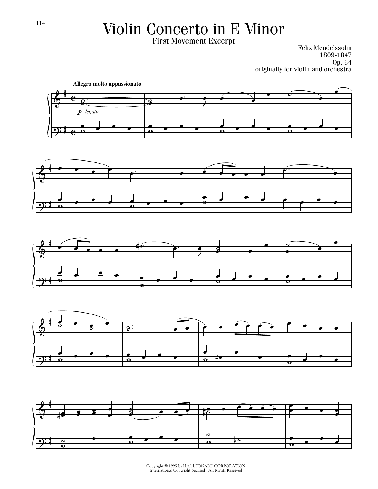 Product picture to:  Violin Concerto in E Minor, First Movement Excerpt - Felix Mendelssohn