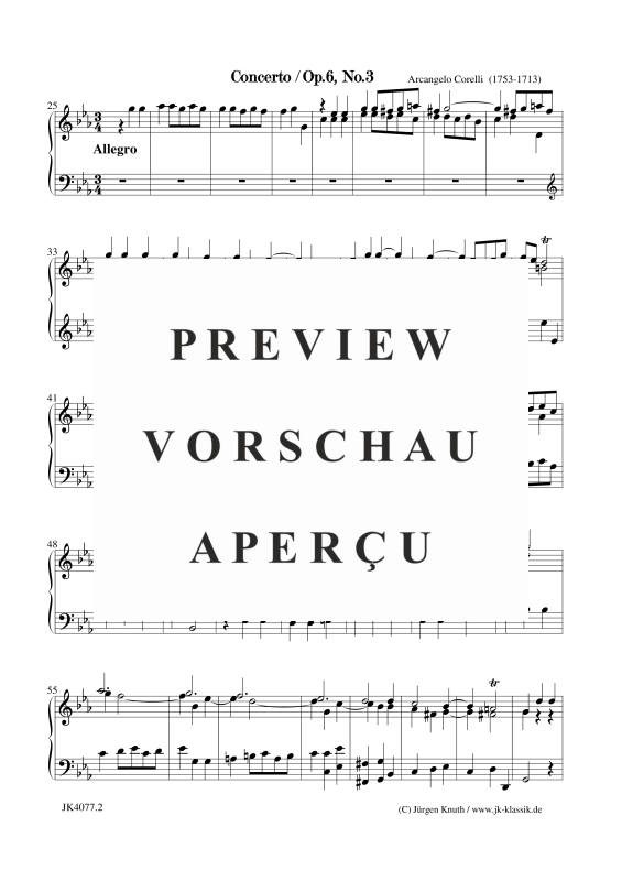 gallery: Concerto Op. 6. No. 3, , Klavier/Cembalo Solo