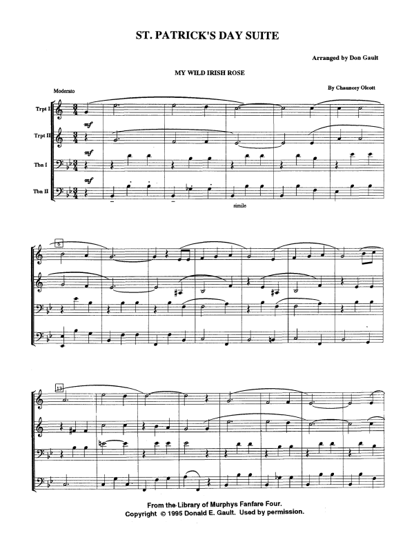 Produktgalerie: Seite 1 von 11 St. Patrick's Day Suite, , Blechbläser Quartett