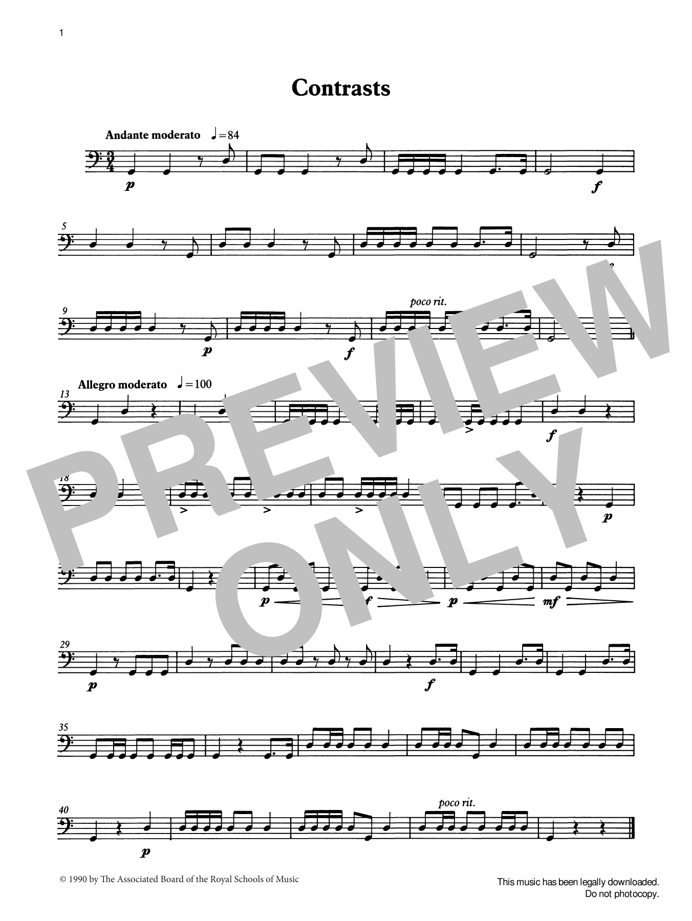 Produktgalerie: Seite 1 von 1 Contrasts from Graded Music for Timpani, Book I, Ian Wright, Percussion