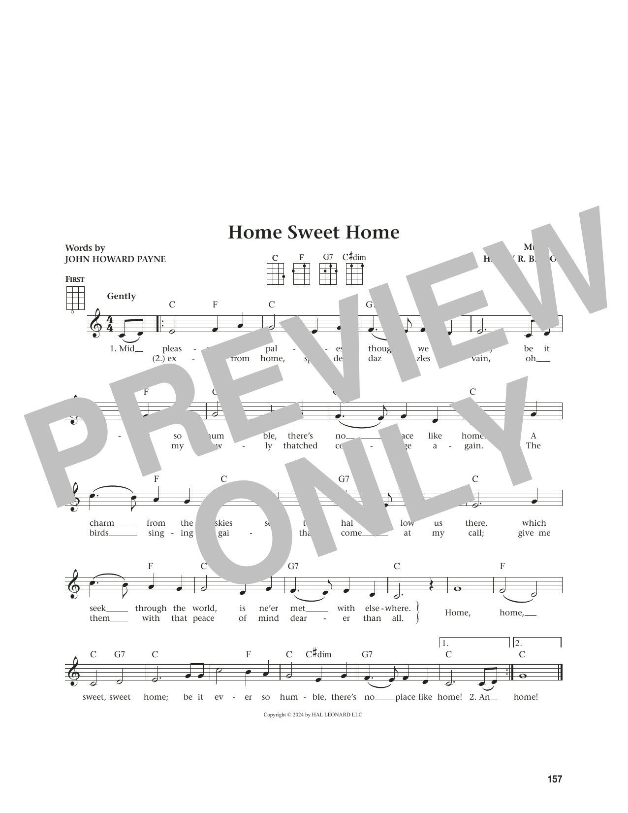 Produktgalerie: Seite 1 von 1 Home Sweet Home (from The Daily Ukulele) (arr. Jim Beloff), John Howard Payne, Ukulele