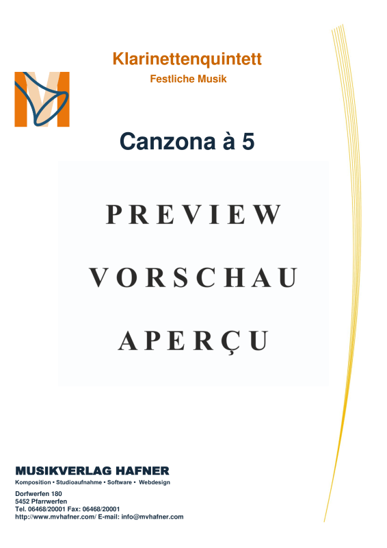 gallery: Canzona à 5, , (Clarinet Quintet)