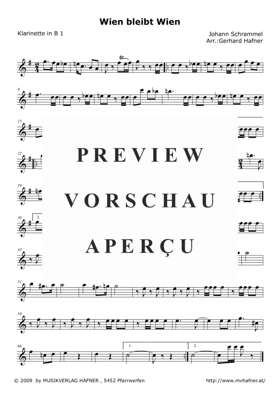 Product gallery: Page 4 of 9 Wien bleibt Wien, , (Clarinet Quintet)