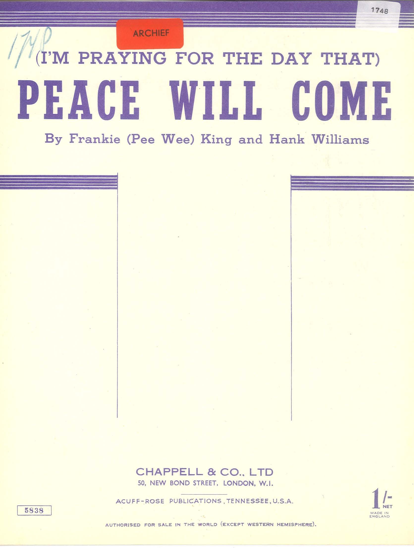 Produktbild zu: (I'm Praying For The Day That) Peace Will Come