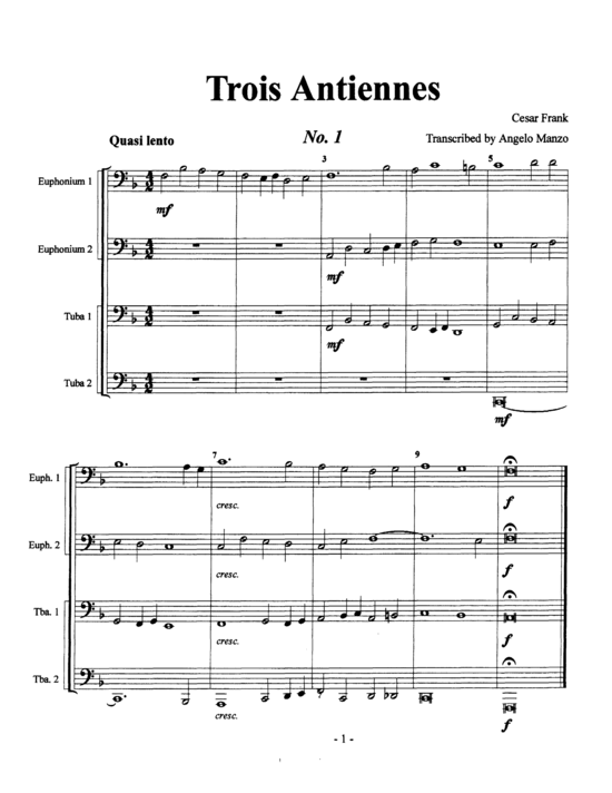 Product picture to: Trois Antiennes Cesar Frank