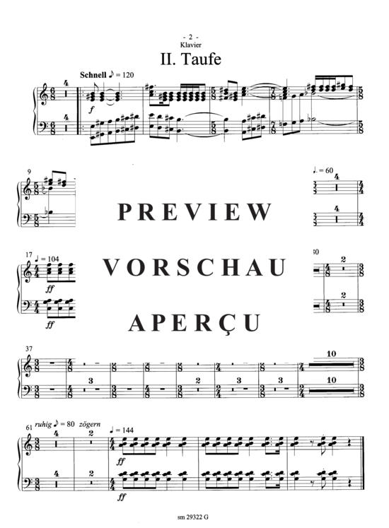gallery: Narrenleben , , (Suite für Trompete + Ensemble) Klavier