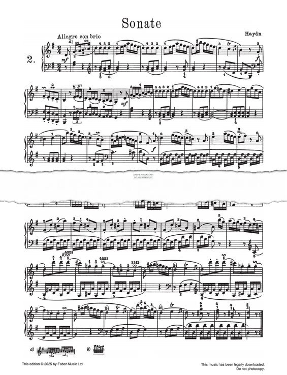 Produktgalerie: Seite 1 von 1 Sonata in G major Hob. XVI 27, Joseph Haydn, Klavier
