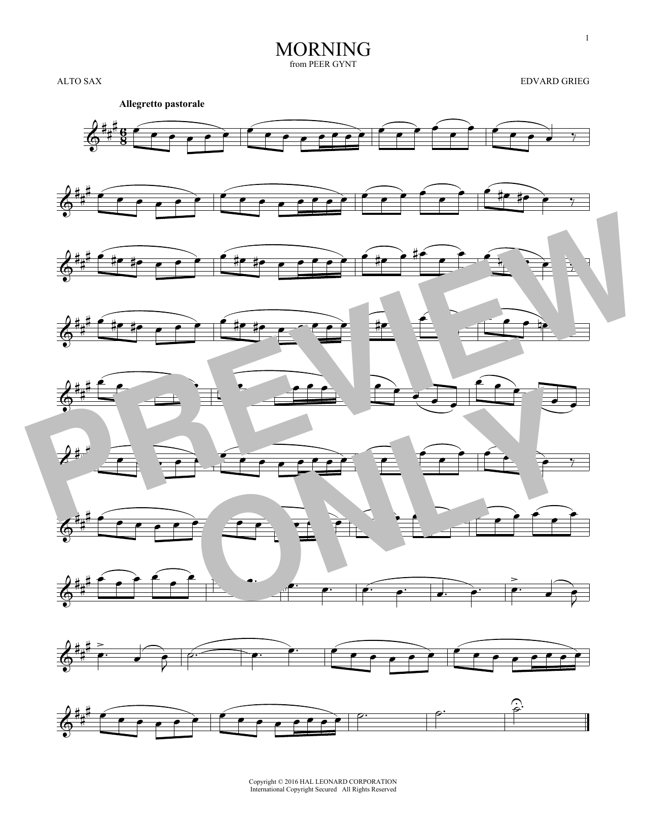 Product gallery: Page 1 of 1 Morning (from Peer Gynt), Edvard Grieg