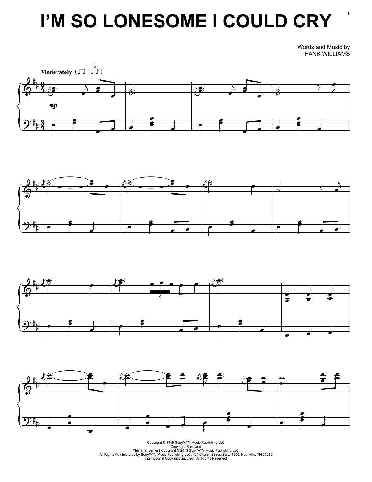 Produktbild zu: I'm So Lonesome I Could Cry