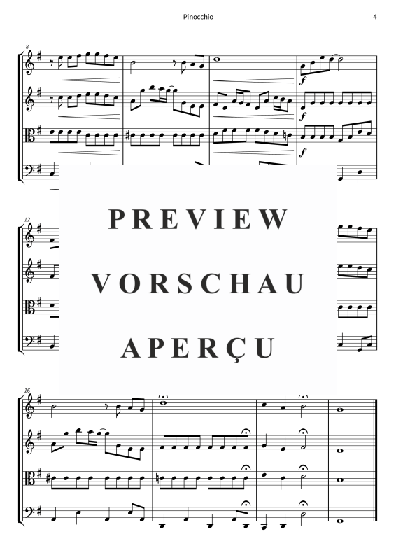 gallery: Pinocchio - Title song of the animated TV series Pinocchio , , (Streicher Quartett)