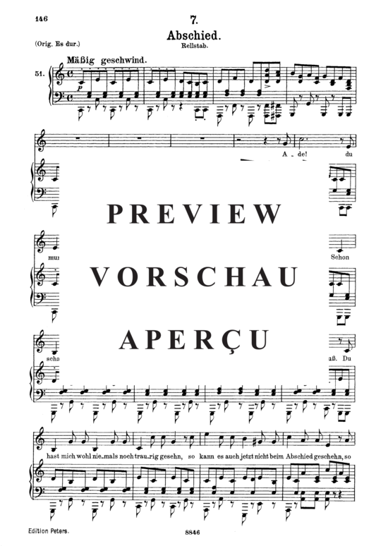 gallery: Abschied D.957-7 (Schwanengesang), , Gesang mittel und Klavier
