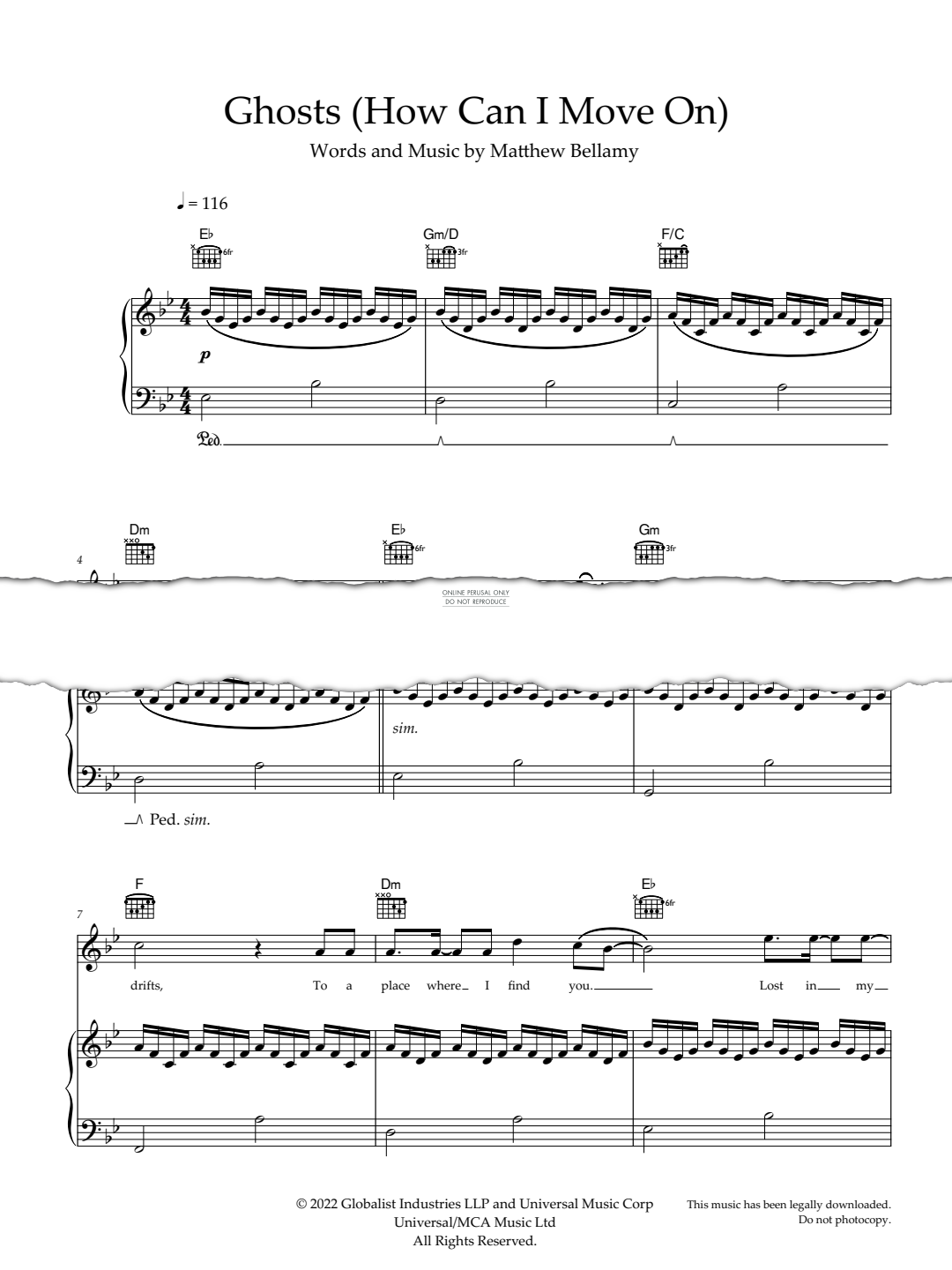 Product gallery: Page 1 of 1 Ghosts (How Can I Move On), Muse