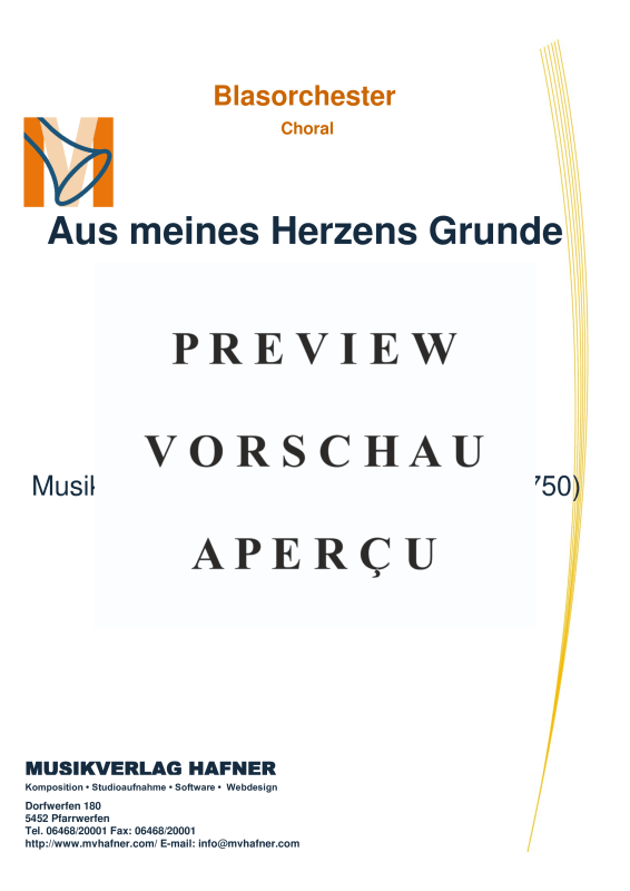 gallery: Aus meines Herzens Grunde, , (Großes Blasorchester)