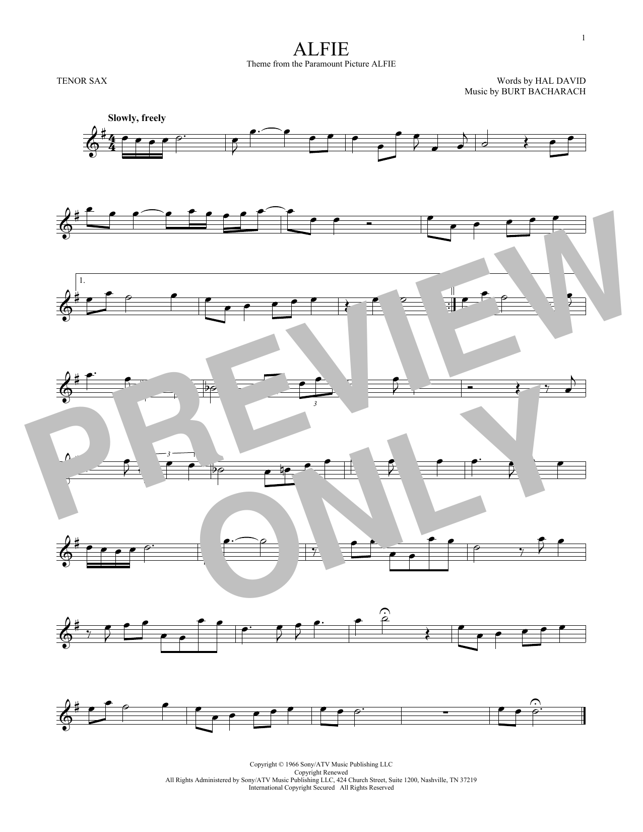 Product gallery: Page 1 of 1 Alfie, Dionne Warwick