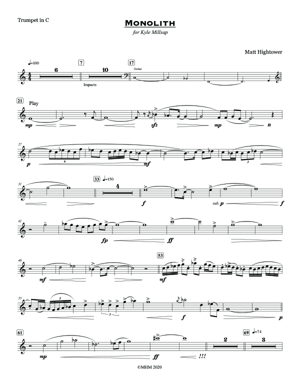 Produktgalerie: Seite 1 von 8 Monolith, , (Trompete in C und Backing Track)