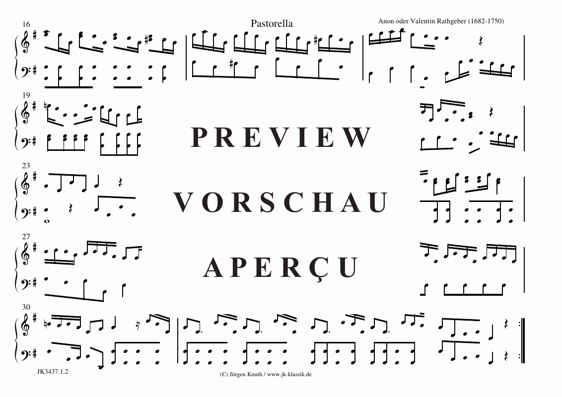 Produktgalerie: Seite 3 von 11 Orgelstücke, 9 Pastorell, 2 Pastorella, Praeambulum , , (Orgel/Klavier Solo)