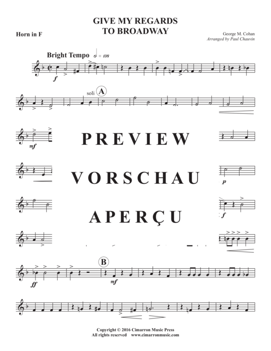 Produktgalerie: Seite 12 von 17 Give My Regards to Broadway , , (Blechbläserquintett)