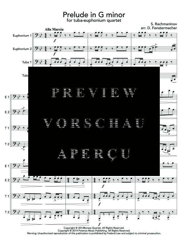 gallery: Prelude in G Minor, , (Tuba Quartett EETT)