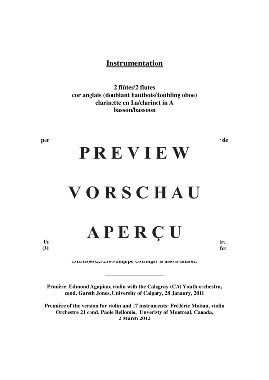 Product gallery: Page 3 of 21 Sérénade for violin and 17 instruments , , (Ensemble + Solo Violin)