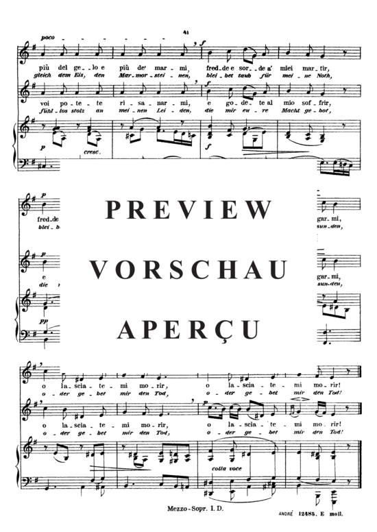 Product gallery: Page 3 of 3 O cessate di piagarmi, Schimon Adolph, Medium Voice and Piano