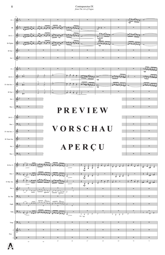 Produktgalerie: Seite 11 von 18 Contrapunctus 9 aus Kunst der Fuge , , (Concert Band)