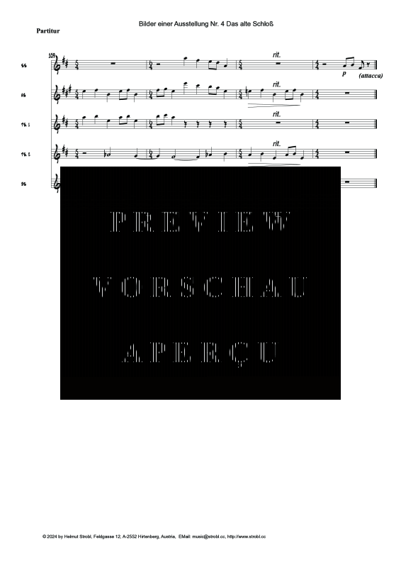 Produktgalerie: Seite 10 von 11 Promenade, Das alte Schloß, , Saxophon Quintett