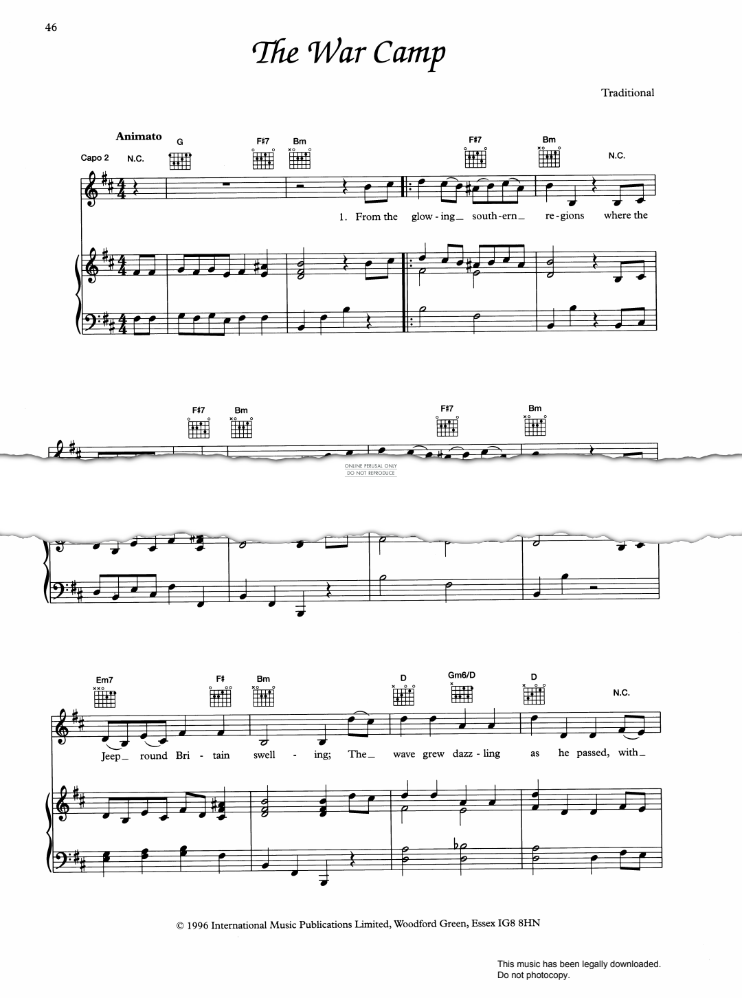 gallery: The War Camp, Welsh Traditional, Gesang, Gitarre, Klavier