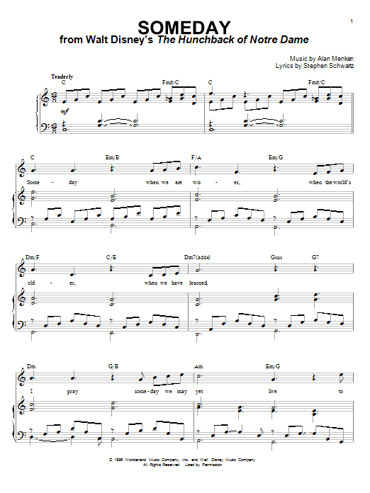 Produktbild zu: Someday (from The Hunchback Of Notre Dame)
