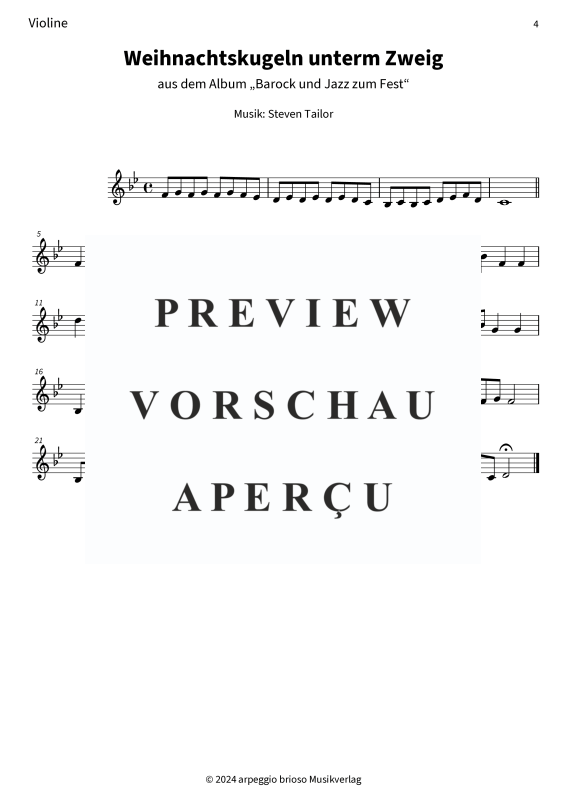 Product gallery: Page 6 of 7 Weihnachtskugeln unterm Zweig - aus dem Album Barock und Jazz zum Fest, , (string duet violin viola)