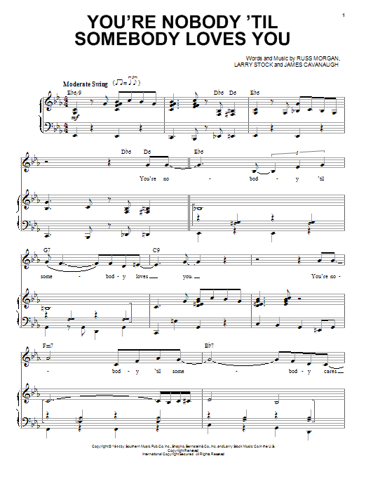 Product gallery: Page 1 of 1 You're Nobody 'Til Somebody Loves You, Dean Martin