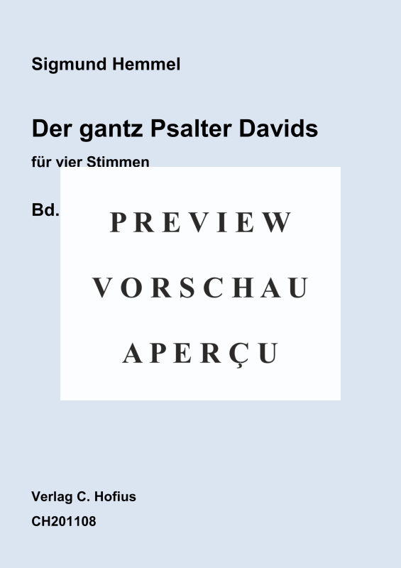 Product gallery: Page 2 of 11 Der gantz Psalter Davids, Bd. 4, Psalm 91 - 120, , (mixed choir)