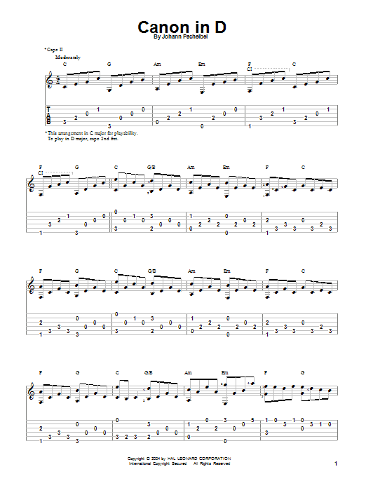 Product gallery: Page 1 of 1 Canon In D, Johann Pachelbel