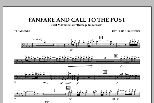 Produktbild zu: Fanfare and Call to the Post - Trombone 2