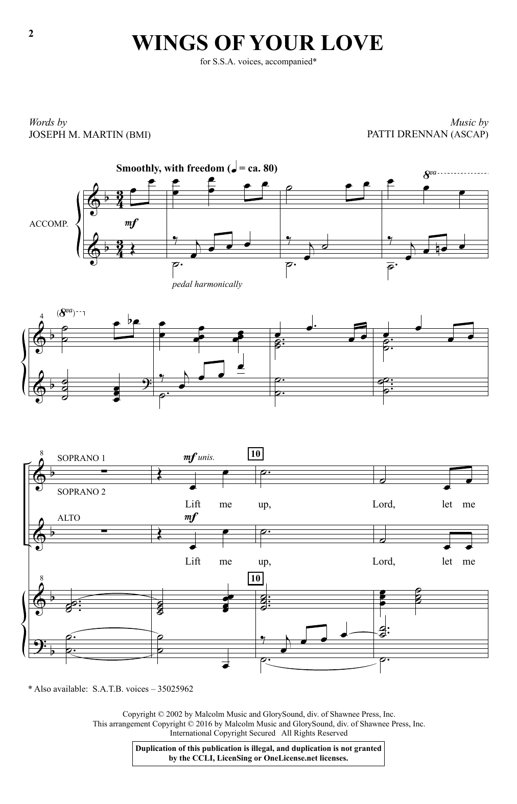 Produktgalerie: Seite 1 von 1 Wings Of Your Love, Patti Drennan, Chor