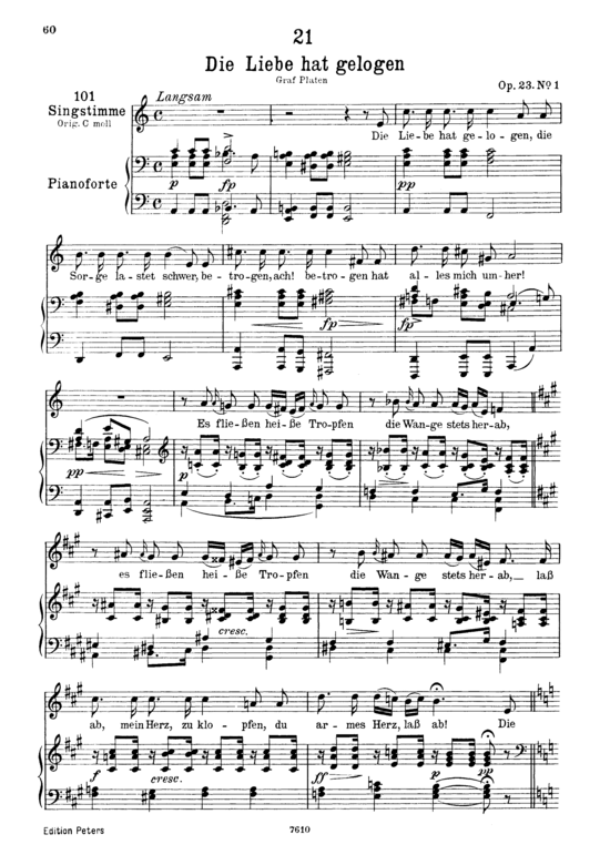 Product picture to: Die Liebe hat gelogen D.751Franz Schubert