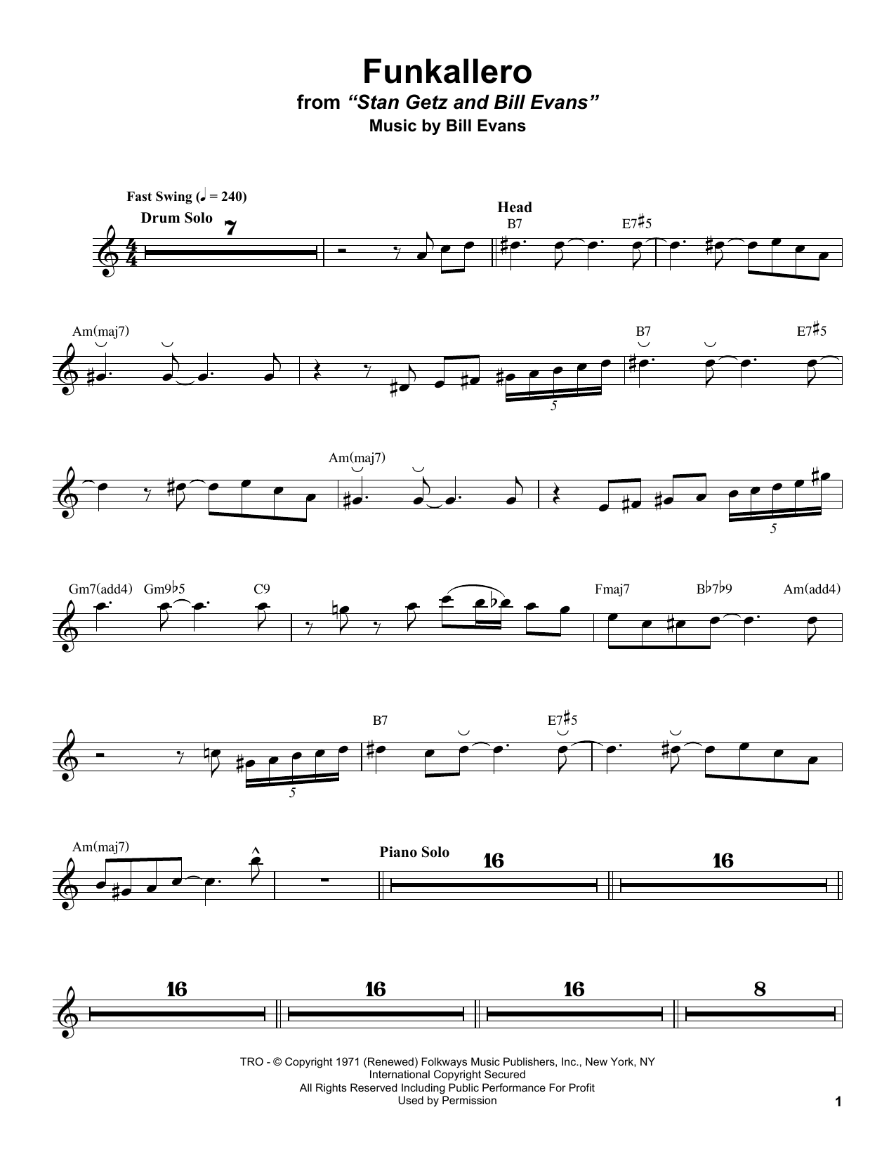 Product gallery: Page 1 of 1 Funkallero, Stan Getz