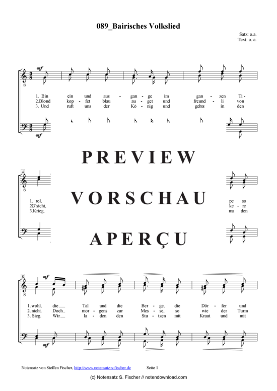 Product gallery: Page 2 of 3 Bairisches Volkslied , , (male choir)