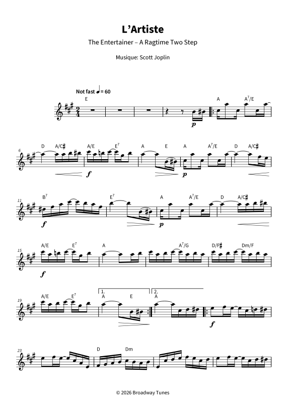 gallery: L´Artiste - The Entertainer - A Ragtime Two Step, , Altsaxophon in Es