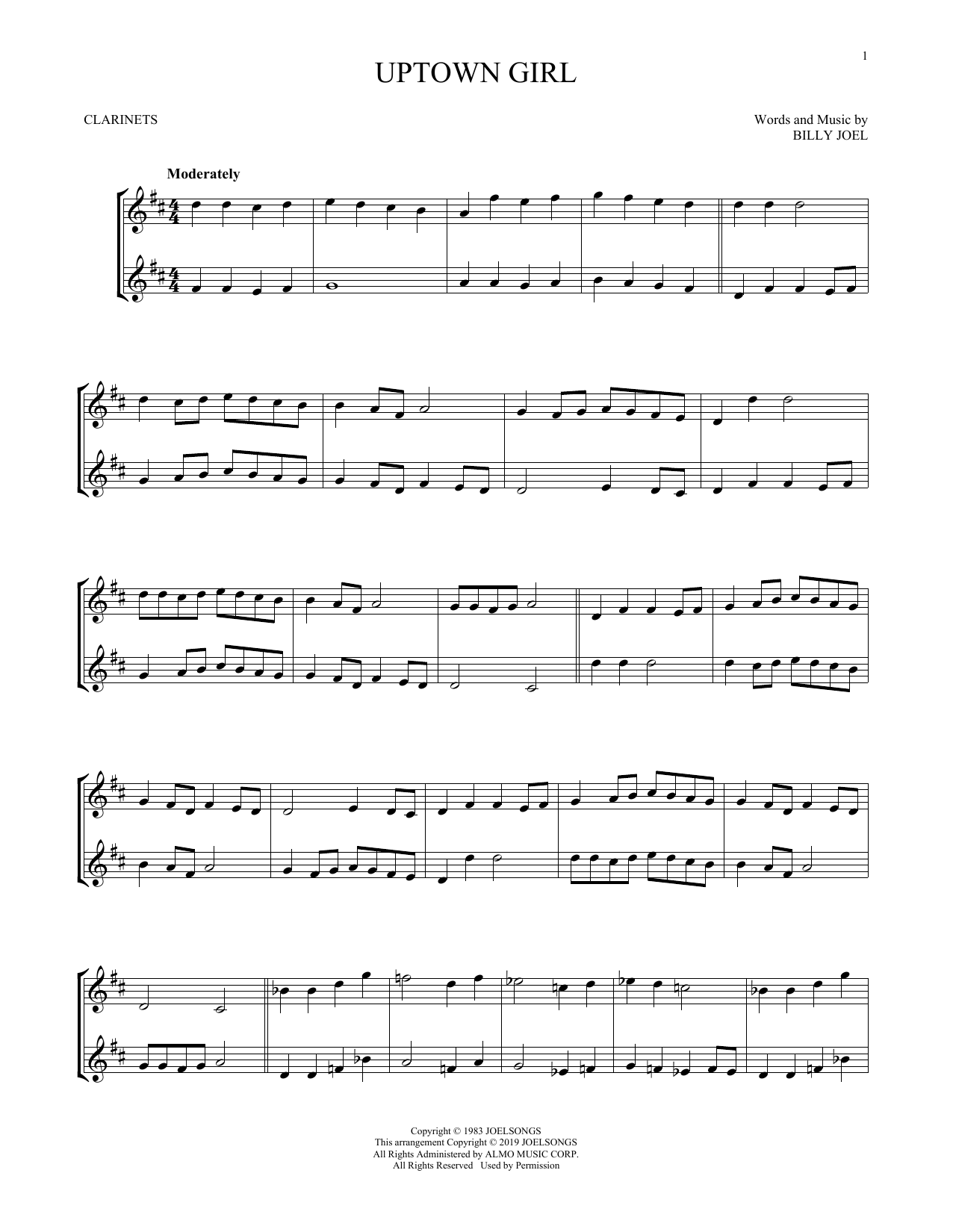 Product gallery: Page 1 of 1 Uptown Girl, Billy Joel