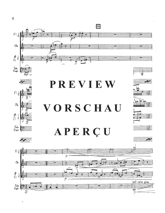 Produktgalerie: Seite 10 von 21 Concertino , , (Gemischtes Ensemble 2x Flöte, Oboe, 2x Klarinette +Euphonium Solo)