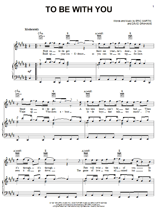 Produktgalerie: Seite 1 von 1 To Be With You, Mr. Big, Gesang, Gitarre, Klavier