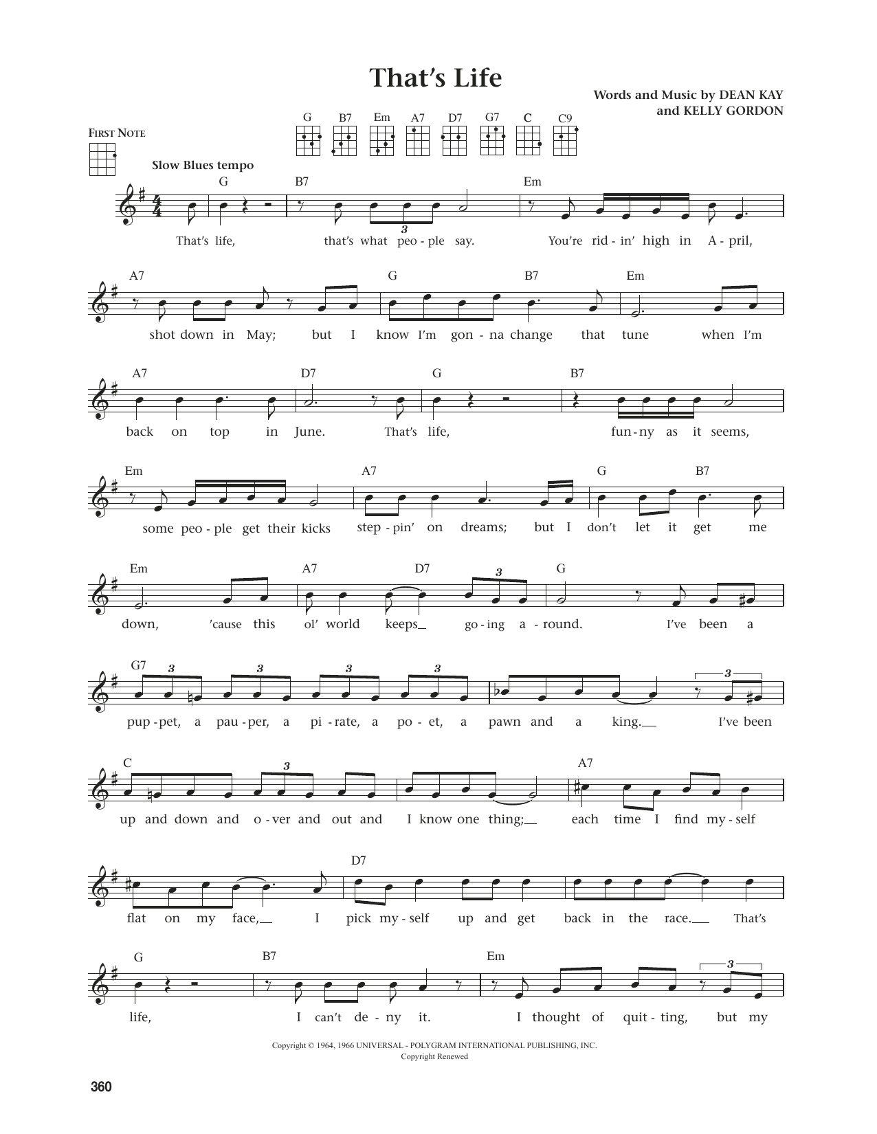 Product gallery: Page 1 of 1 That's Life (from The Daily Ukulele) (arr. Jim Beloff), Frank Sinatra
